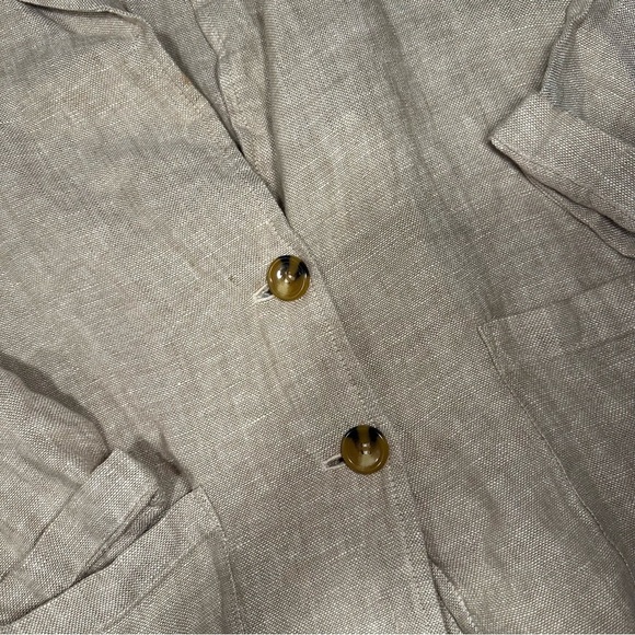 Rachel Zoe Linen Blazer Women’s Size M Beige Lightweight Button Casual Workwear - Picture 3 of 12